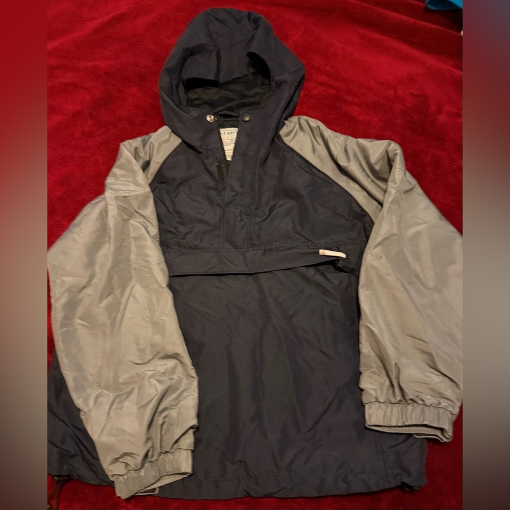 Old Navy Boys XL Black and Gray Windbreaker jacket